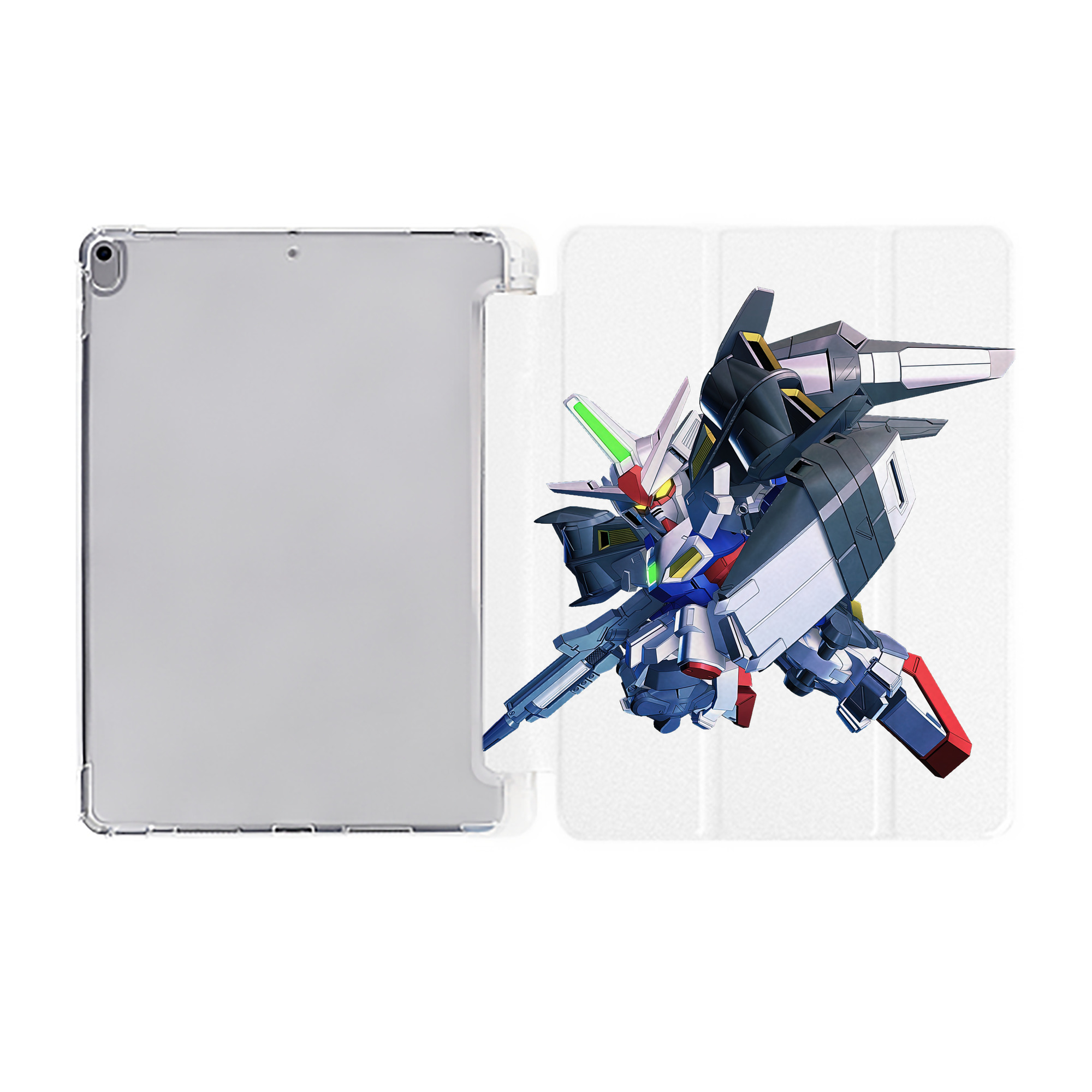 （画像用） 機動戦士ガンダム Mobile Suit Gundam IPad ケース ペン収納付き 三つ折りスタンド PUレザー×シリコン 対応機種9.5/10.5/10.9インチ